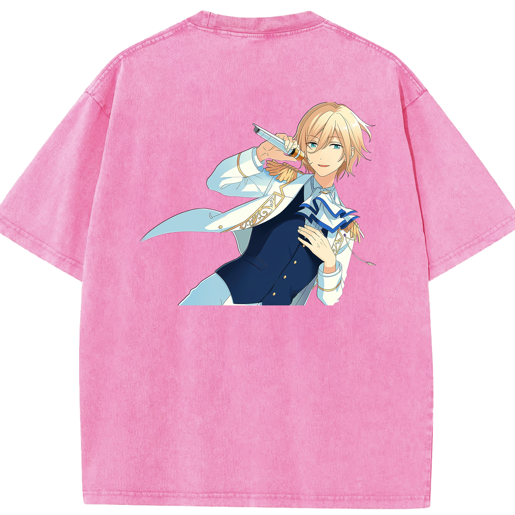 （画像用） あんさんぶるスターズ! Ensemble Stars 綿100% ヴィンテージ風 半袖Tシャツ（背面プリント）